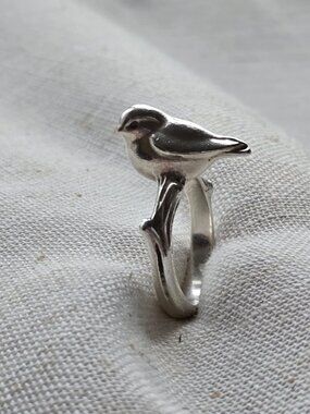 James Avery 0.925 Sterling Silver Retired "Brid on a Branch" Ring Womens Size 6